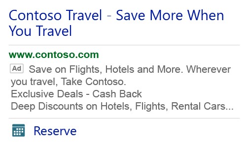 Bing Action Extension on Mobile