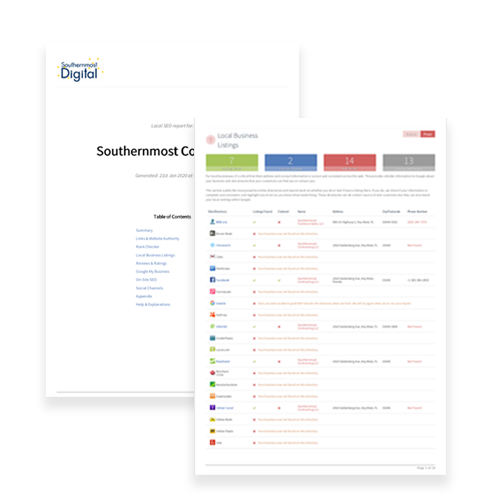 Local SEO Audit Report | Southernmost Digital